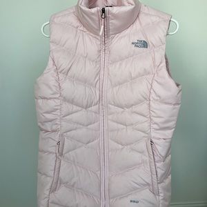 Light blush colored North Face Puffer vest